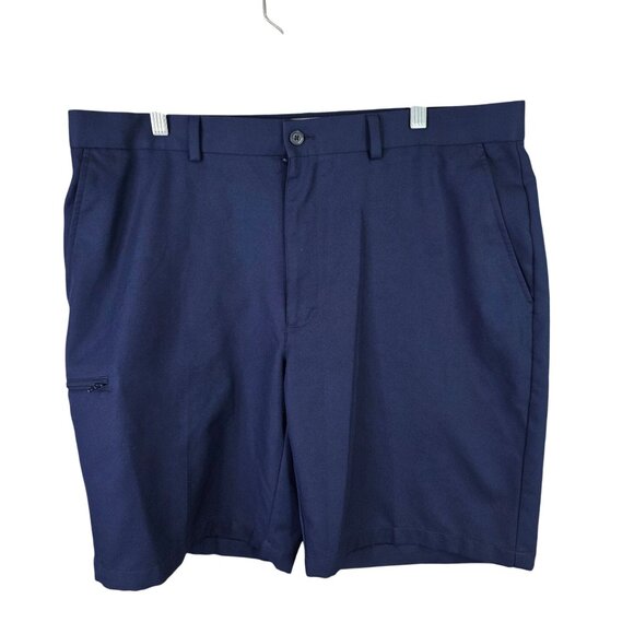Men PGA Tour Blue Chino Golf Shorts 100% Polyester 10" Inseam Size 38 - Picture 1 of 9